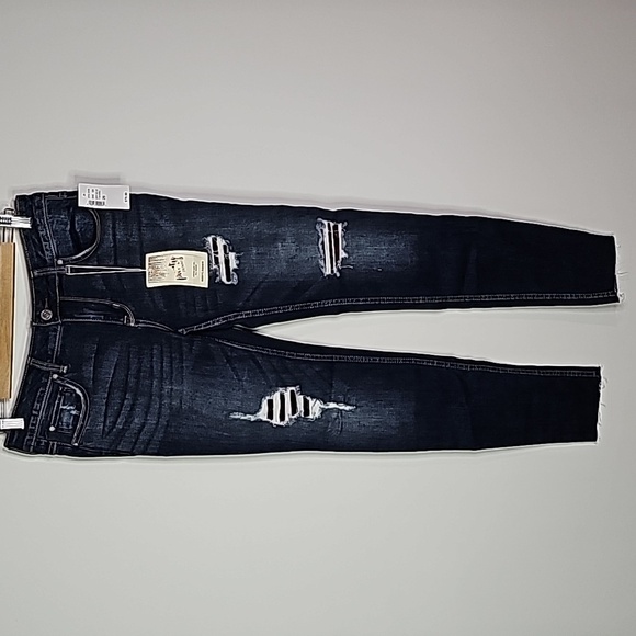 Bootlegger dark wash 29x30 mid rise skinny jeans - Picture 1 of 7